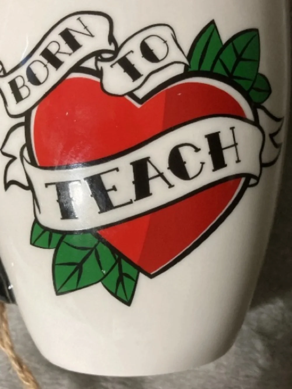 Teacher Gift Coffee Mug Born To Teach Teach For Life NWT Secret Celebrity